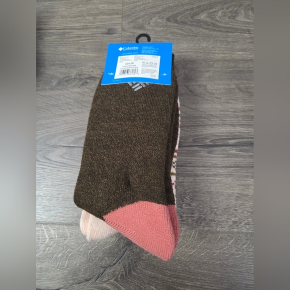 Columbia Women's Fairisle Thermal Socks 2pk NEW - Picture 2 of 4